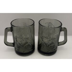 Vintage McDonald's Hamburglar Smoky Glass Mug 1970s‎ Hockey